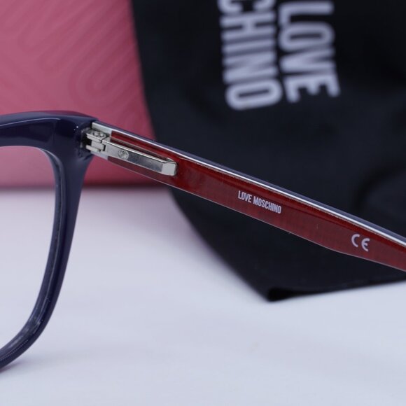 Moschino MOL506 0PJP00 Square Eyeglasses - Blue/Red 56mm - Picture 5 of 12